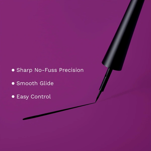 Pilgrim Black Scandal Liquid Eyeliner 3.50ml | Highly Pigmented, Smudge-Proof Formula with a Precision Tip for Bold, Dramatic Eye Looks That Last All Day.