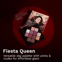 Pilgrim Eyeshadow Palette Fiesta Queen | 12-in-1 Highly Pigmented Eye Shades | Vibrant Multi-Finish Palette | Ultra Blendable Smooth Texture | Party Glam Festival Looks | 24gm