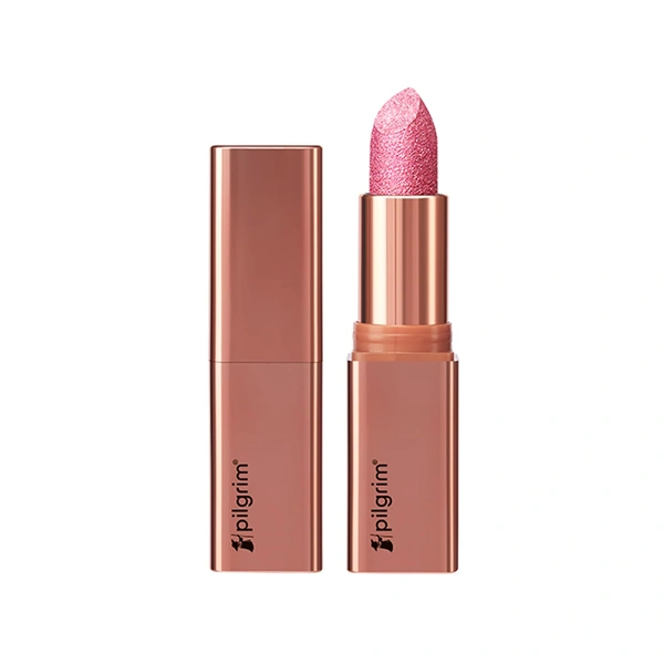 Pilgrim Glitter Lipstick Dubai luxury Lifestyle -04-Arabian Nites 4.2g |Luxury Matte Finish with Glitter | Infused with Vitamin E & Olive Oil | Non-Drying & Suitable for All Skin Types