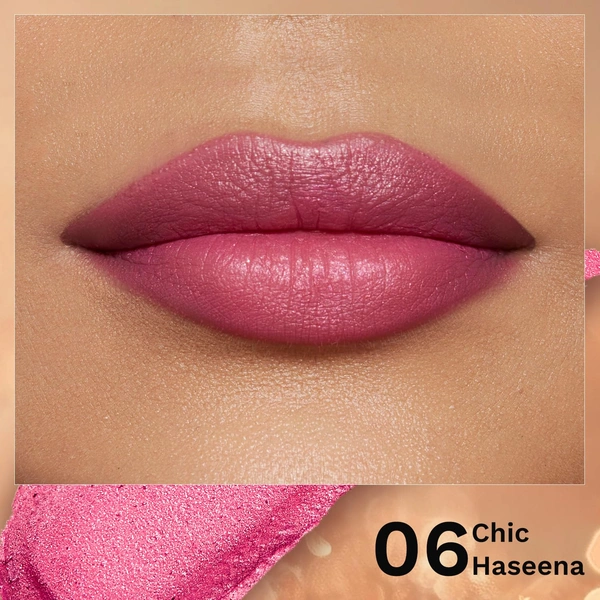 Pilgrim Glitter Lipstick Dubai luxury Lifestyle -04-Arabian Nites 4.2g |Luxury Matte Finish with Glitter | Infused with Vitamin E & Olive Oil | Non-Drying & Suitable for All Skin Types