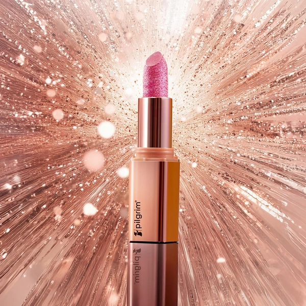 Pilgrim Glitter Lipstick Dubai luxury lifestyle 06- Chic Haseena 4.2g | Glitter-Infused Matte Finish | Enriched with Vitamin E & Olive Oil | Non-Drying & Long-Lasting | Suitable for All Skin Types