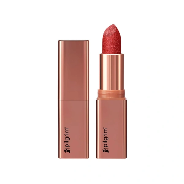 Pilgrim Glitter Lipstick Dubai luxury lifestyle 08-Her Highness 4.2g | Glitter-Infused Matte Finish | Enriched with Vitamin E & Olive Oil | Non-Drying & Long-Lasting | Suitable for All Skin Types