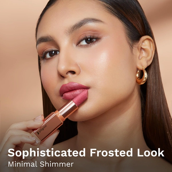 Pilgrim Glitter Lipstick Dubai luxury lifestyle - Jumeirah Jewel 4.2g | Glitter-Infused Matte Finish | Enriched with Vitamin E & Olive Oil | Non-Drying & Long-Lasting | Suitable for All Skin Types