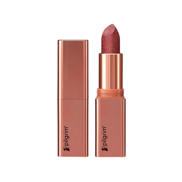 Pilgrim Glitter Lipstick Dubai luxury Lifestyle - The Khalifa 4.2g | Luxury Matte Finish | Infused with Vitamin E  & Olive Oil, Non-Drying | Suitable for All Skin Types