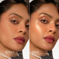 Pilgrim Glowing Delight Liquid Serum Highlighter Sunkiss Gold-01 | Illuminating Glitter Liquid Highlighter | Metal Glow Finish | Highly Pigmented Buildable Blendable Formula with French Grape Seed Oil