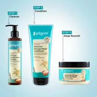 Pilgrim Korean Advanced Damage Repair Conditioner 200?ml with Rice Water & Collagen for Unisex use | 17 Amino Acids, Wheat Protein & Ceramides | Paraben-Free, Deep Nourishment & Shine