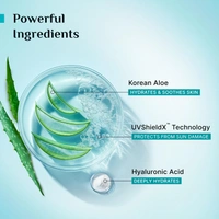 Pilgrim Korean Aloe Cooling Fluid Sunscreen with Hyaluronic Acid 50ml | SPF 50+ PA++++ | Instant Cooling Effect | Broad Spectrum Protection | Lightweight & Water-Resistant