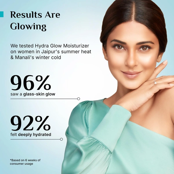 Pilgrim Korean Rice Water Hydra Glow Moisturizer 50g | Hyaluronic Acid & 3% Niacinamide | Hydrating, Brightening & Plumping Cream | Paraben-Free, Suitable for All Skin Types
