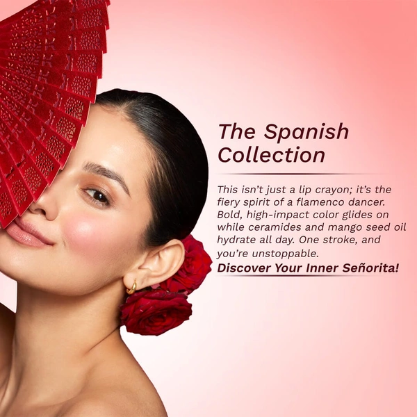 Pilgrim Lip Crayon 1.4g Matt Me Up The Spanish Collection Magical Mauve 13 | Ultra Smooth Velvet Matte, High Pigment, Long Wear Nude Lip Crayon