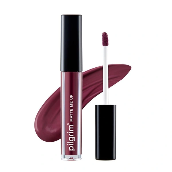 Pilgrim Liquid Matte Lipstick 02 Berry Tease |Rich Berry Shade | Velvety Matte Finish | Long-Lasting | Smudge-Proof | Lightweight Formula for All-Day Glamour