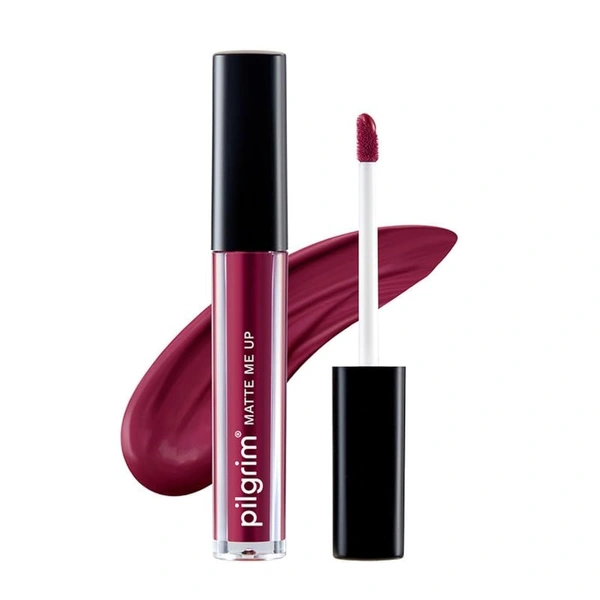 Pilgrim Liquid Matte Lipstick  05 Wine Spill| Bold & Long-Lasting | Transfer-Proof Formula | Stunning Matte Finish | Hydrating, Comfortable & Vegan