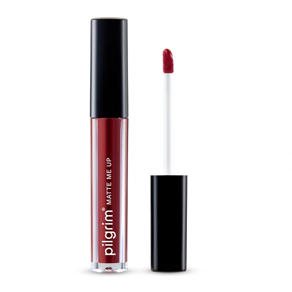 Pilgrim Liquid Matte Lipstick 19 Ruby Fling|Bold Red Shade | Long-Lasting | Transfer-Proof Formula | Hyaluronic Acid & Spanish Squalane | Comfortable Matte Finish