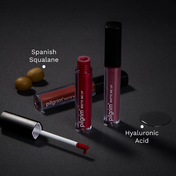 Pilgrim Liquid Matte Lipstick 19 Ruby Fling|Bold Red Shade | Long-Lasting | Transfer-Proof Formula | Hyaluronic Acid & Spanish Squalane | Comfortable Matte Finish