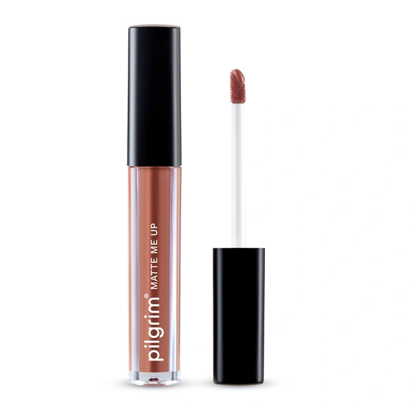 Pilgrim Liquid Matte Lipstick 22 Mocha Muse |Bold Mocha Muse Shade | Velvety Matte Finish | Long-Lasting | Smudge-Proof | Lightweight Formula for All-Day Comfort & High Pigmented Color