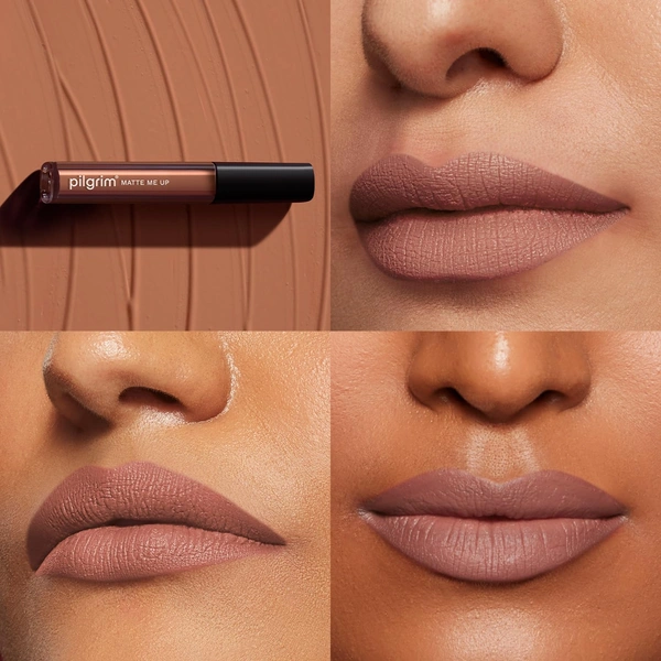 Pilgrim Liquid Matte Lipstick 24 Nude Feud |Bold Nude Feud Shade | Velvety Matte Finish | Long-Lasting | Smudge-Proof | Lightweight Formula for All-Day Comfort & High Pigmented Color