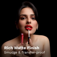 Pilgrim Liquid Matte Lipstick 25 Siren Red| Bold, Long-Lasting| Transfer-Proof & Hydrating Formula|Stunning Matte Finish & All-Day Wear