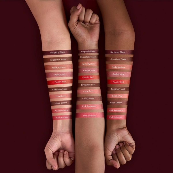 Pilgrim Matte Bullet Lipstick (Burgundy Blaze 24)|Intense,  Bold Burgundy Color | Velvety Matte Finish & Long-Lasting | Transferproof & Smudgeproof for All-Day Wear