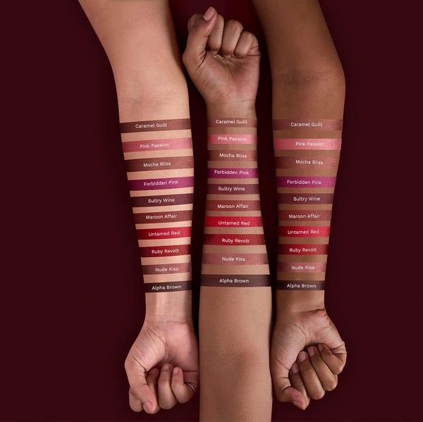 Pilgrim Matte Bullet Lipstick (Burgundy Blaze 24)|Intense,  Bold Burgundy Color | Velvety Matte Finish & Long-Lasting | Transferproof & Smudgeproof for All-Day Wear