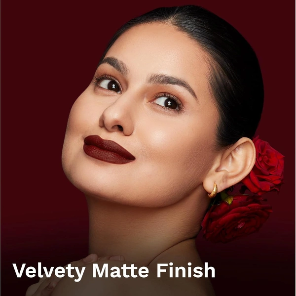 Pilgrim Matte Bullet Lipstick (Cinnamon Lust 33)|Warm Cinnamon Shade |Velvety Matte Finish | Transferproof, Smudgeproof & Long-Lasting for All-Day Wear