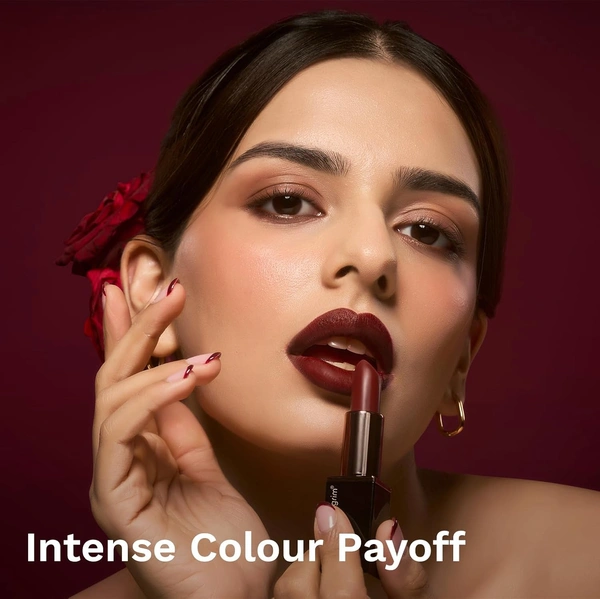 Pilgrim Matte Bullet Lipstick (Cinnamon Lust 33)|Warm Cinnamon Shade |Velvety Matte Finish | Transferproof, Smudgeproof & Long-Lasting for All-Day Wear