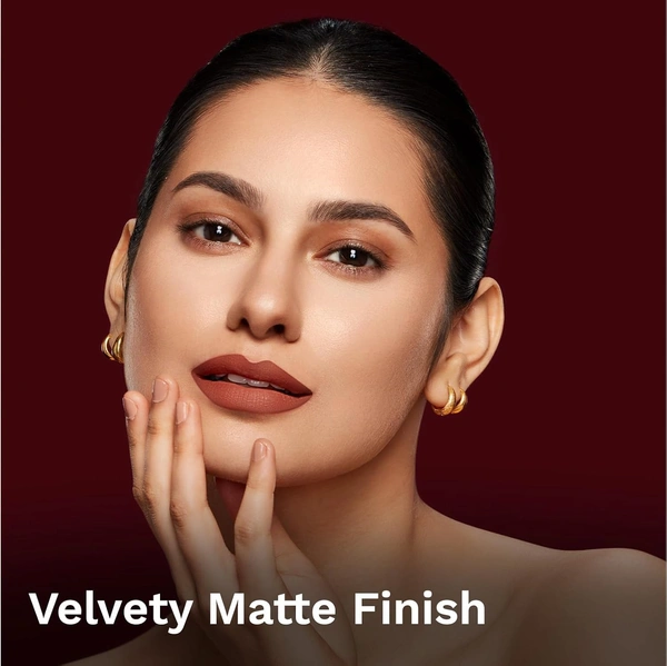 Pilgrim Matte Bullet Lipstick (Nude Kiss 31), Soft Nude Pink | Long-Lasting Matte Finish | Hydrating with Squalane | SPF 30 Protection | Smudge-Resistant & Vegan
