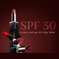 Pilgrim Matte Bullet Lipstick (Ruby Revolt 25) | Bold Ruby Red  |Long-Lasting Matte Finish | Hydrating with Squalane| SPF 30 Protection| Smudge-Resistant & Vegan