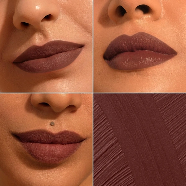 Pilgrim Oh So Creme Bullet Lipstick with  Hot Chocolat-24 Shade | Silky Matte Finish & Highly Pigmented  |  Long Lasting & Smooth Glide |  Lightweight Formula with French Grape Seed Oil