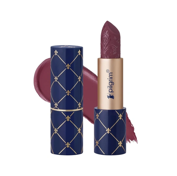 Pilgrim Oh So Creme Bullet Lipstick with  Ros� Wine-22 Shade | Silky Matte Finish & Highly Pigmented  |  Long Lasting & Smooth Glide |  Lightweight Formula with French Grape Seed Oil