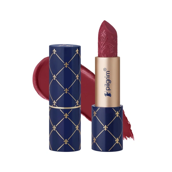 Pilgrim Oh So Creme Bullet Lipstick with Sunset Affair�-14 Shade | Silky Matte Finish & Highly Pigmented  |  Long Lasting & Smooth Glide |  Lightweight Formula with French Grape Seed Oil