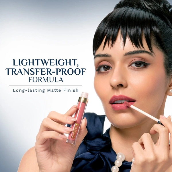 Pilgrim Oh So Creme Lipstick  04 Caramel Bebe | Ultra Light Highly Pigmented & Matte Liquid Lipstick | Long-Lasting, Smudge-Proof, Transfer-Resistant | Comfortable Wear for All Day Perfection