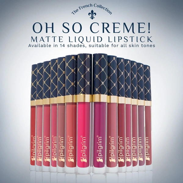 Pilgrim Oh So Creme Lipstick  04 Caramel Bebe | Ultra Light Highly Pigmented & Matte Liquid Lipstick | Long-Lasting, Smudge-Proof, Transfer-Resistant | Comfortable Wear for All Day Perfection