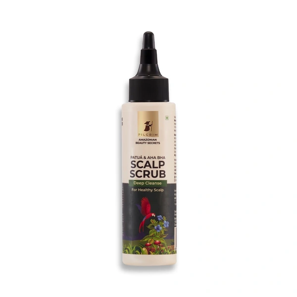Pilgrim Patua & AHA BHA Scalp Scrub - 100ml  | Deep Cleanse for Healthy Scalp | Exfoliate & Nourish Your Scalp | Dandruff Treatment | Oil Control  | Promotes Healthy Hair Growth |  for All Hair Types