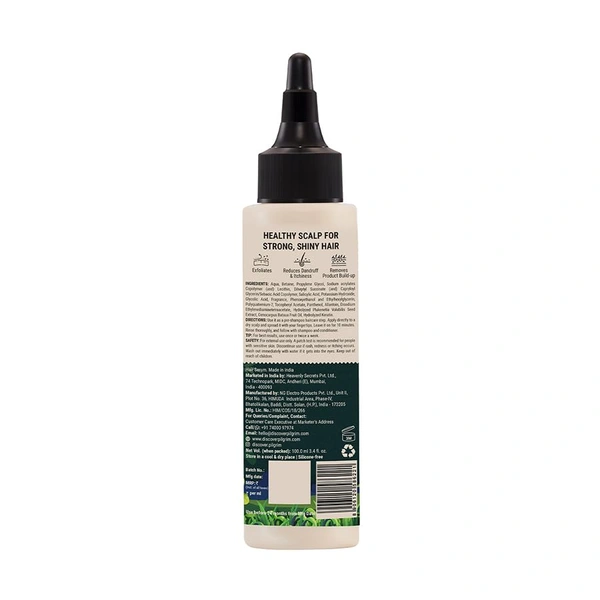 Pilgrim Patua & AHA BHA Scalp Scrub - 100ml  | Deep Cleanse for Healthy Scalp | Exfoliate & Nourish Your Scalp | Dandruff Treatment | Oil Control  | Promotes Healthy Hair Growth |  for All Hair Types