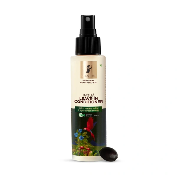 Pilgrim Patua Leave-In Conditioner - 100ml | With Amino Acids & Hydrolyzed Protein | 3-In-1 Conditioner Nourishes, Detangles & Protects | Protects Hair from Heat Damage | Strengthening hair | Lightweight | Sulfate & Paraben-Free | For All Hair Types