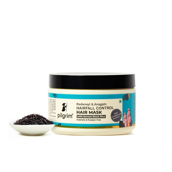 Pilgrim Redensyl & Anagain Hair Fall Control Hair Mask 200g | Reduces Hair Fall, Nourishes Hair Roots, Strengthens Strands, and Promotes Healthier Hair Growth.