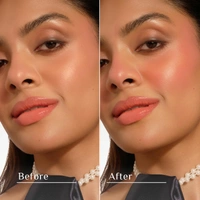 Pilgrim Rosy Delight Liquid Serum Blush French Croissant - 03 | Dewy Radiant Finish | Highly Pigmented Lightweight Serum Formula | Long Lasting Buildable Smooth BlendFrench Grape Seed Oil Infused