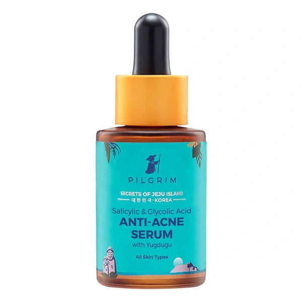 Pilgrim Anti-Acne Serum Salicylic & Glycolic Acid, 30ml | Clears Breakouts, Reduces Blackheads, and Exfoliates Skin for a Smooth, Clear Complexion.