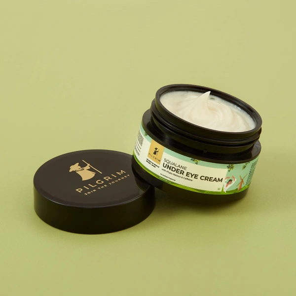Pilgrim Spanish Squalane Under Eye Cream  - 30g | With Phyto-Retinol & Caffeine | Under eye Cream for Wrinkles & Puffy Eyes | Lightweight | Reduces Dark Circles | Hydrating & Nourishing |  For All skin types
