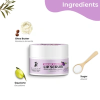 Pilgrim Squalane Blueberry Lip Scrub - 8g | With Sugar & Shea Butter | Smooth & Soft Lips | Deep Hydration |  Exfoliate & Nourish Lips | Moisturizing Lips | Lip Scrub for Dark Lips