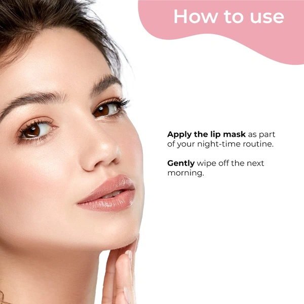 Pilgrim Squalane Bubblegum Lip Sleeping Mask - 8g | With Shea Butter & Pomegranate | Hydrates | Plumps & Lighten |  for Soft & Smooth Lips | Nourishing Lips | Sulfate-Free
