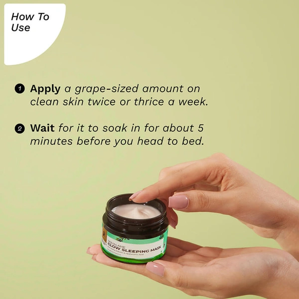 Pilgrim Sleeping Mask Squalane Glow, 50.0gm | Hydrates Deeply, Enhances Skin�s Natural Glow, and Repairs Overnight for Radiant, Refreshed Skin.