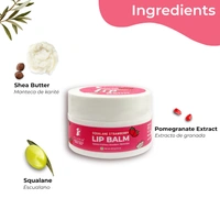 Pilgrim Squalane Strawberry Lip Balm - 8g | With Shea Butter & Pomegranate Extract  | Moisturize & Protect Lips |  Soft, Smooth & Nourished Lips | hydrating Dry & Chapped Lips | Lip Balm with Natural Ingredients