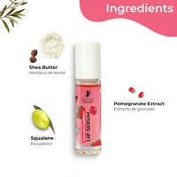 Pilgrim Squalane Strawberry Roll-On Lip Serum - 6ml | With Shea Butter & Pomegranate Extract  | Moisturize & Protect Lips |  Soft, Smooth & Nourished Lips | For Plump & Soft Lips | Lip Balm with Natural Ingredients