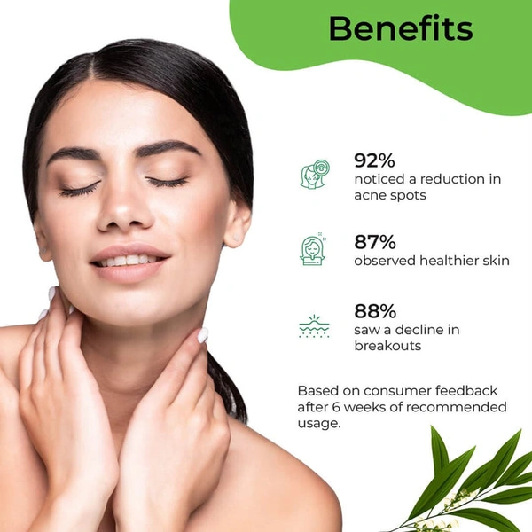 Pilgrim Blemish Remover Serum with Tea Tree & 10% Niacinamide, 30ml | Reduces Acne, Controls Oil, and Improves Skin Clarity for a Spot-Free Complexion.
