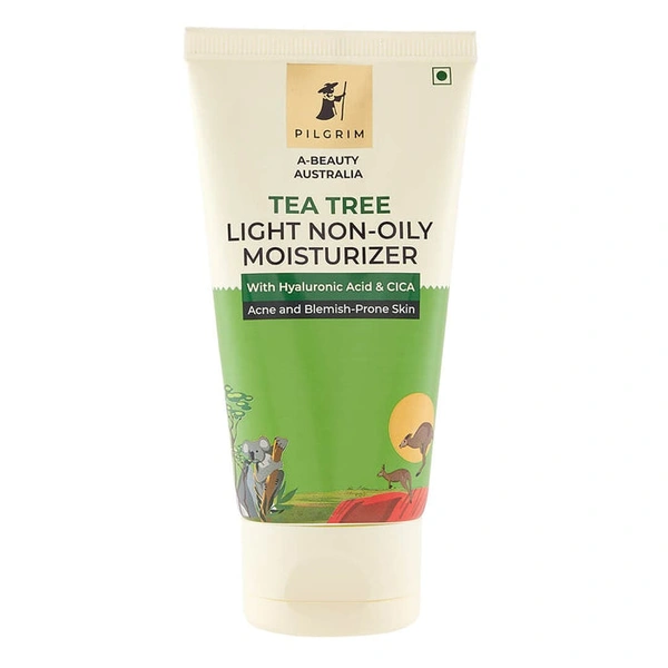 Pilgrim Tea Tree Light Non-Oily Moisturizer, 80.0 gm | 2.8 oz. | Hydrates, Fights Blemishes | Fights Acne