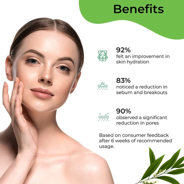 Pilgrim Tea Tree Light Non-Oily Moisturizer, 80.0 gm | 2.8 oz. | Hydrates, Fights Blemishes | Fights Acne
