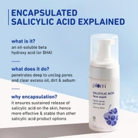 Plum 1% Encapsulated Salicylic Acid Foaming Face Wash 110ml | Fights Acne, Blackheads & Breakouts | With Glycolic Acid & Fruit AHAs | All Skin Types | Creamy Cleanser