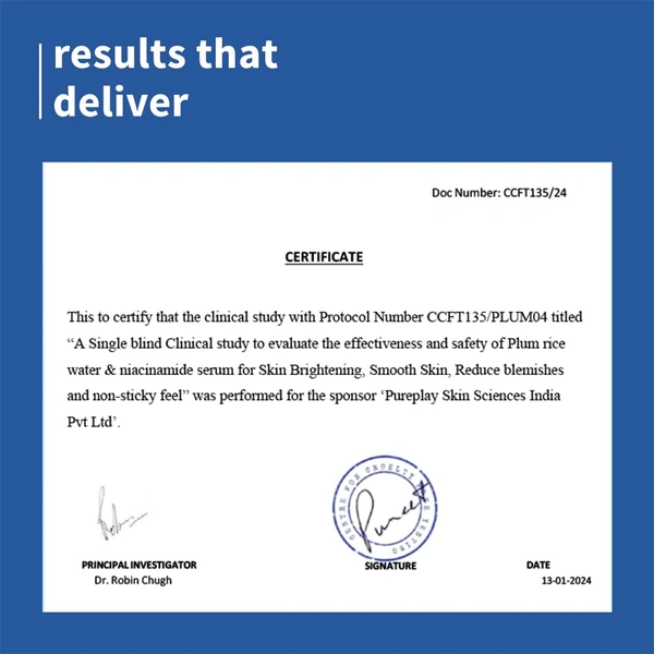 Plum 10% Niacinamide Serum with Rice Water 30ml | Brightening, Clear & Glowing Skin | Anti-Acne & Oil Control Serum for Acne-Prone, Oily, Combination & Sensitive Skin