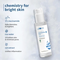 Plum 3% Niacinamide & Rice Water Face Toner 150ml | Alcohol-Free | Pore Tightening, Brightens & Smoothens Skin | Fades Blemishes | For Oily, Acne-Prone & Combination Skin | Women & Men | Vegan