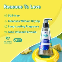 Plum Body Lovin Hawaiian Rumba Shower Gel 240ml | Refreshing Tropical Fragrance | Sulphate-Free &  Gentle Cleanser | Hydrates Skin & Vegan, Daily Use Body Wash